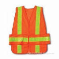 Safety Vest, Made of 100% Polyester Material with PVC Reflective Tape and Pantone Color